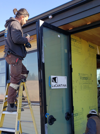 Studio CBC and Doortecs crew doing a window installation